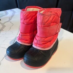 Kids' Pink and Black Winter Boots